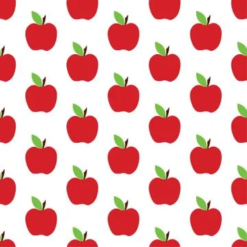 Apple pattern on the white background イラスト素材