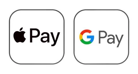 Apple Pay and Google Pay icons Stock Illustration