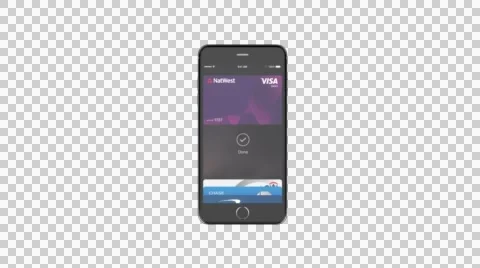 Apple Pay payment process with iPhone 6 Stock Footage 52684051
