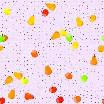 Apple pear tileable seamless sidebar Stock Illustration