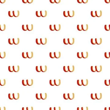 Apple peel twist seamless pattern with red yellow gradient Stock Illustration
