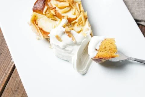 Apple pie with almonds Stock Photos