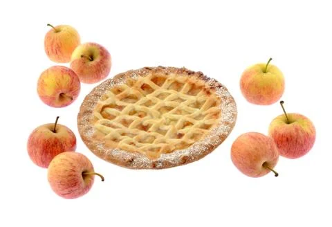 Apple pie with apples Stock Photos