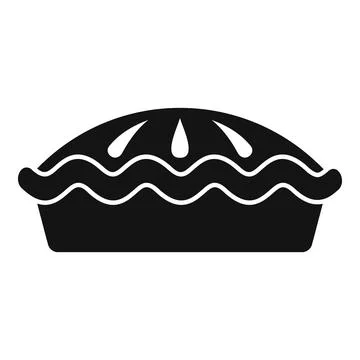 Apple pie bakery icon simple . Fruit cake Stock Illustration