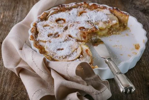 Apple Pie with Cinnamon Stock Photos