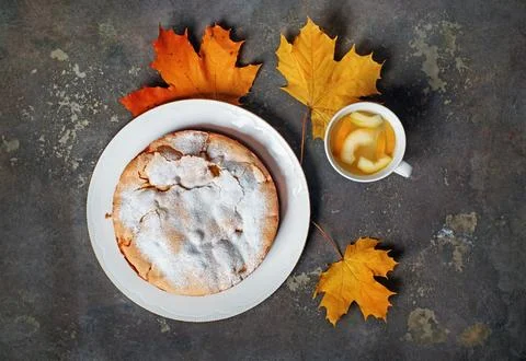 Apple pie, compote Stock Photos