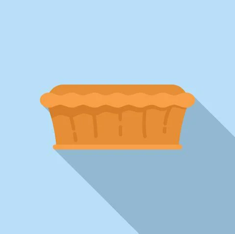 Apple pie dessert icon flat vector. Fruit cake Stock Illustration