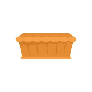 Apple pie dessert icon flat vector. Fruit cake Stock Illustration