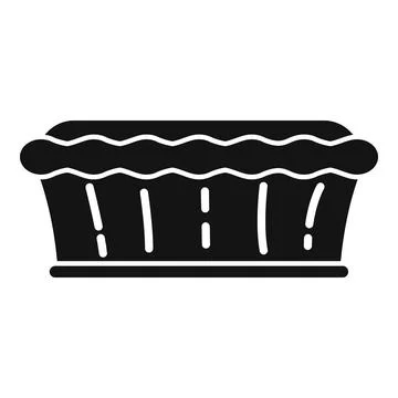 Apple pie dessert icon simple . Fruit cake Stock Illustration