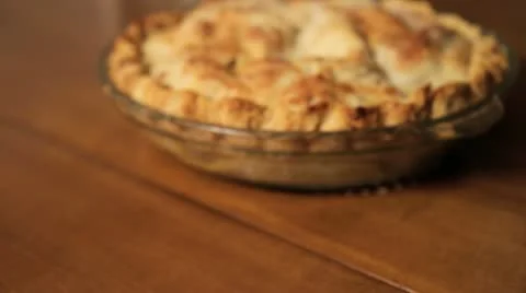 Apple Pie - Dolly Shot from above (MS) Stock Footage
