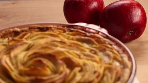 Apple pie focus rasck Video stock 218071931