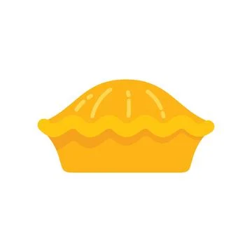 Apple pie icon flat vector. Dessert cake Stock Illustration