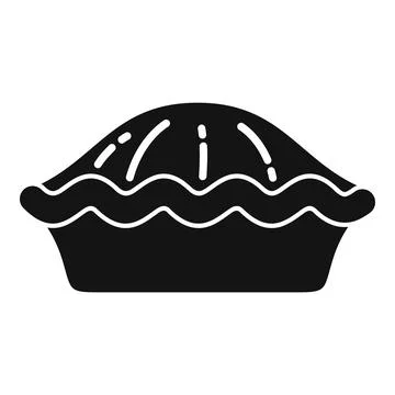 Apple pie icon simple . Dessert cake Stock Illustration