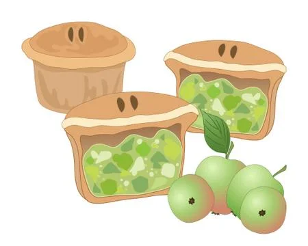 Apple pie Illustrazione stock