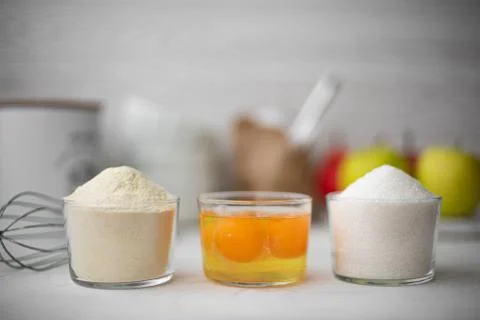 Apple pie ingredients Stock Photos
