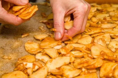 Apple Pie Making Process 스톡 사진