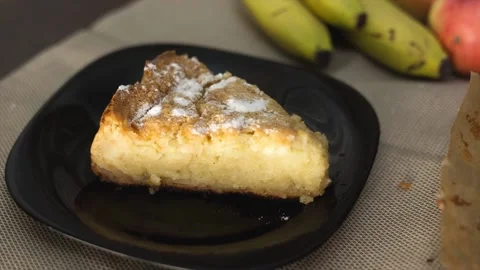 Apple pie on a plate Stock Footage 85885952