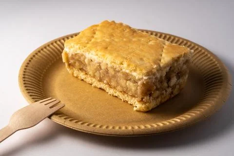 Apple pie on a plate Stock Photos