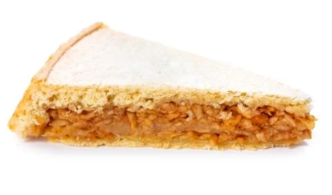 Apple pie slice on white Stock Photos