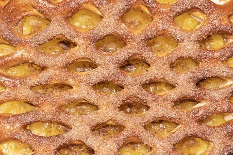 Apple pie texture close up top view Stock-Fotos