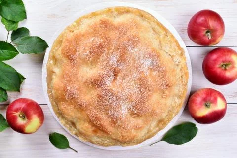 Apple pie, top view Foto stock