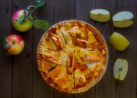 Apple pie top view Foto stock