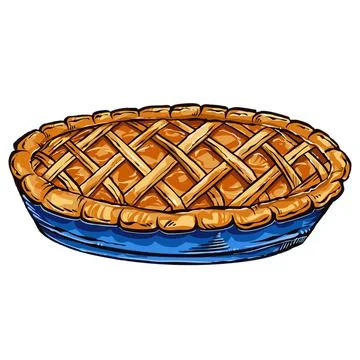 Apple pie vector art illustration. Illustrazione stock