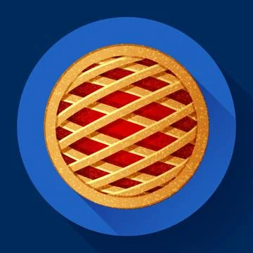Apple Pie vector icon Flat designed style Stock-Illustration
