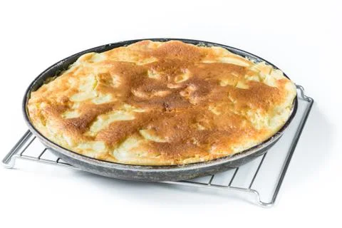 Apple pie on white background Stock Photos