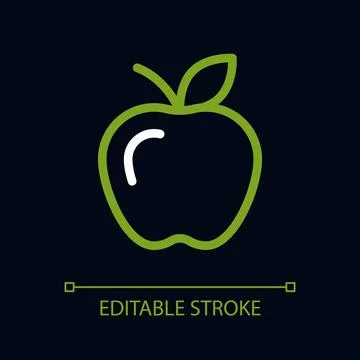 Apple pixel perfect color linear ui icon for dark theme 스톡 일러스트