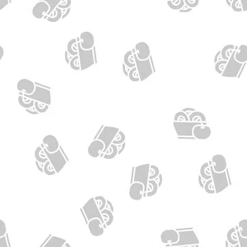 Apple plate glyph vector seamless pattern Illustrazione stock
