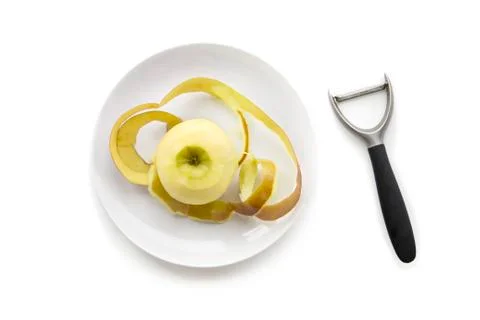 Apple on a plate Stock Photos