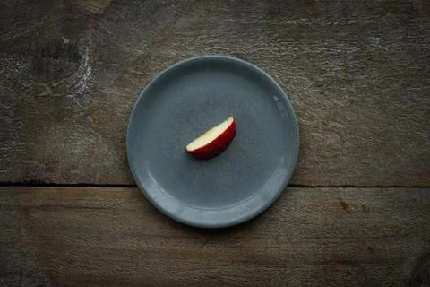 Apple on a Plate Stock Photos