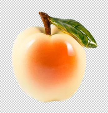 Apple of porcelain on a white background Stock Photos
