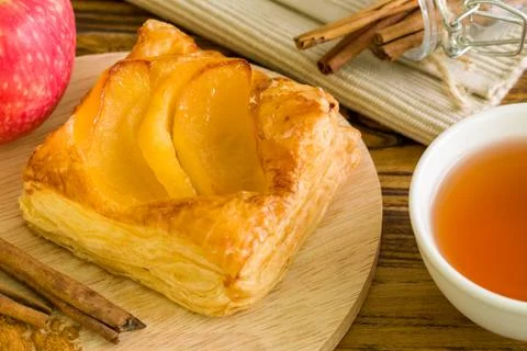 Apple Puff Background / Apple Puff / Homemade Apple Puff Background Stock Photos