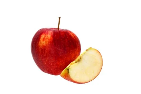 Apple with quarter Stock Photos