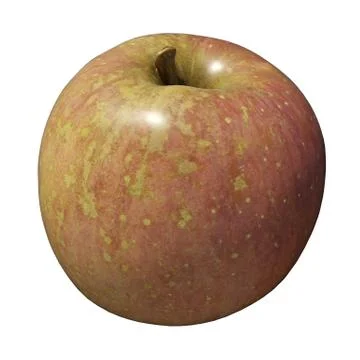 Apple red 3d illustration isolated on the white background Stock Illustration
