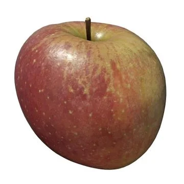 Apple red 3d illustration isolated on the white background Stock Illustration