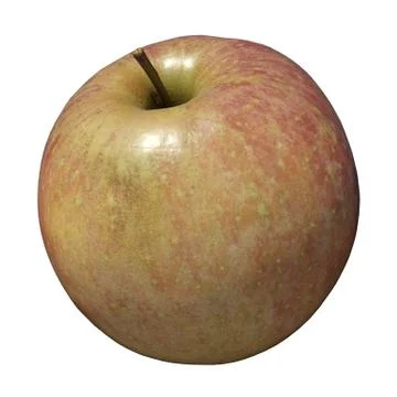 Apple red 3d illustration isolated on the white background Stock Illustration