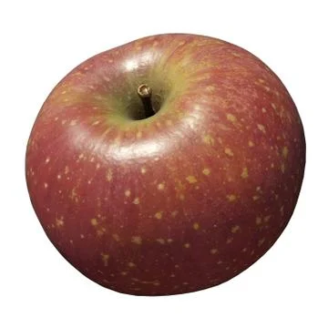 Apple red 3d illustration isolated on the white background Stock Illustration