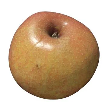 Apple red 3d illustration isolated on the white background Stock Illustration