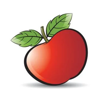 Apple in red Stock Illustration