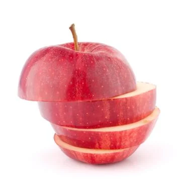Apple red sliced Stock Photos