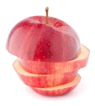 Apple red sliced Stock Photos