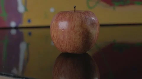 Apple Reflection  Stock Footage 62598015