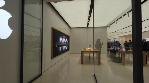 Apple retail store. Stock Footage 303650093