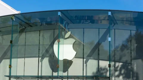 Apple retail store on Jan 24, 2016 in Palo Alto, CA, USA Stock Footage 60217340