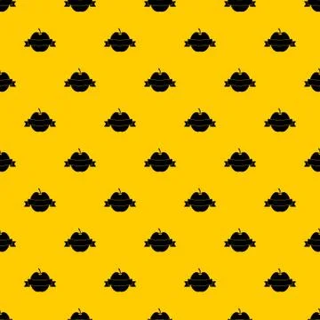 Apple with ribbon pattern 库存插图