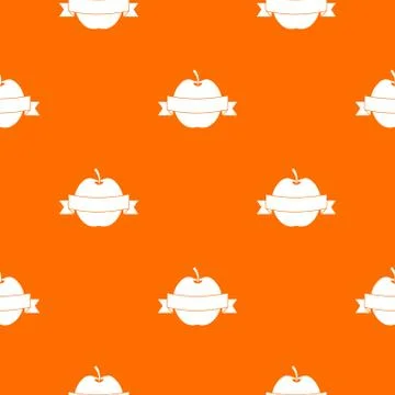 Apple with ribbon pattern seamless Stockillustratie