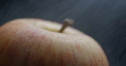 Apple rotating close-up / macro with water spray slowmotion 4k 스톡 동영상 93274269
